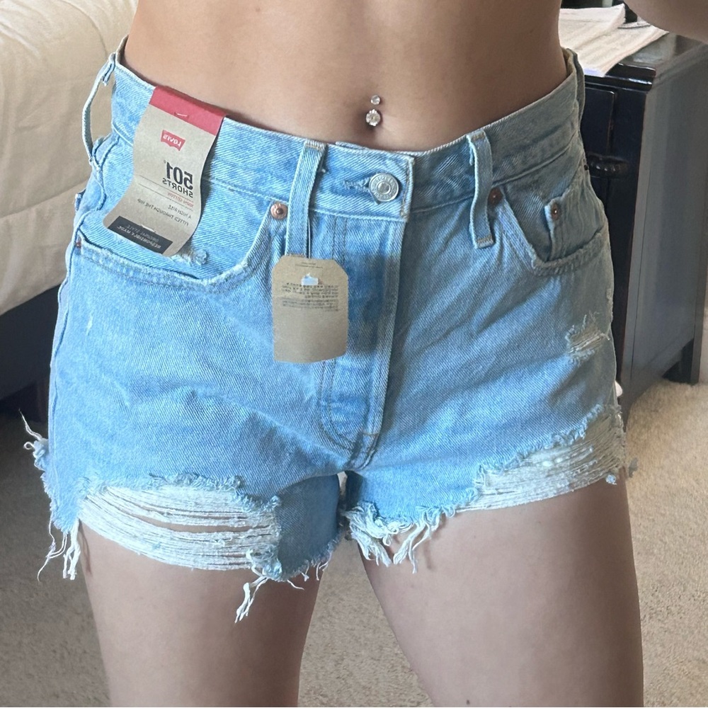 Levi’s 501 High Rise Shorts Ripped